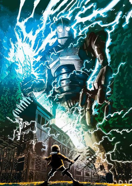 The Iron Giant Film Posteri – Duvar Tablosu duvarda gerçek ölçek