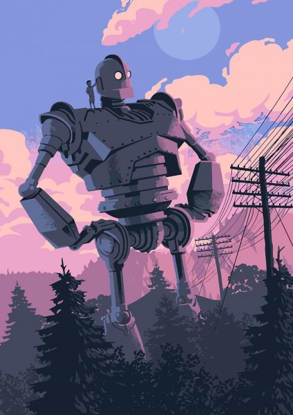 The Iron Giant Film Posteri – Duvar Tablosu duvarda gerçek ölçek