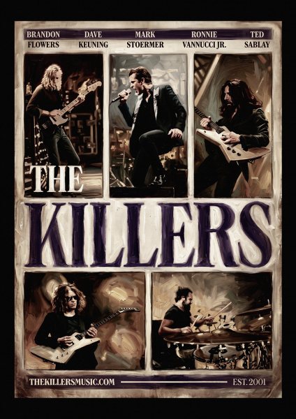 The Killers Band Müzik Posteri – Duvar Tablosu duvarda gerçek ölçek