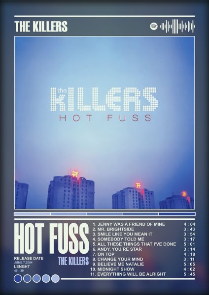 The Killers - Hot Fuss Album Müzik Posteri – Duvar Tablosu duvarda gerçek ölçek