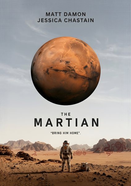 The Martian Movie Film Posteri – Duvar Tablosu duvarda gerçek ölçek