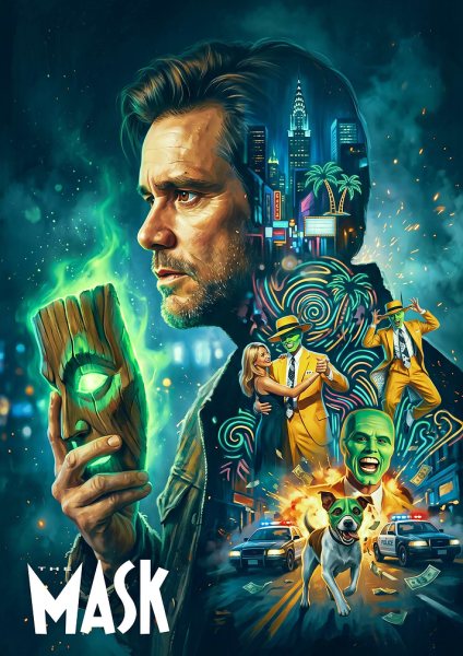 The Mask Movie Poster Art Film Posteri – Duvar Tablosu poster görseli