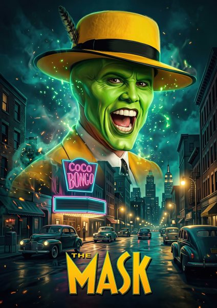 The Mask Movie Poster Art Film Posteri – Duvar Tablosu poster görseli