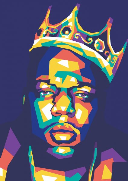 The Notorious B.I.G. Pop Art Müzik Posteri – Duvar Tablosu duvarda gerçek ölçek
