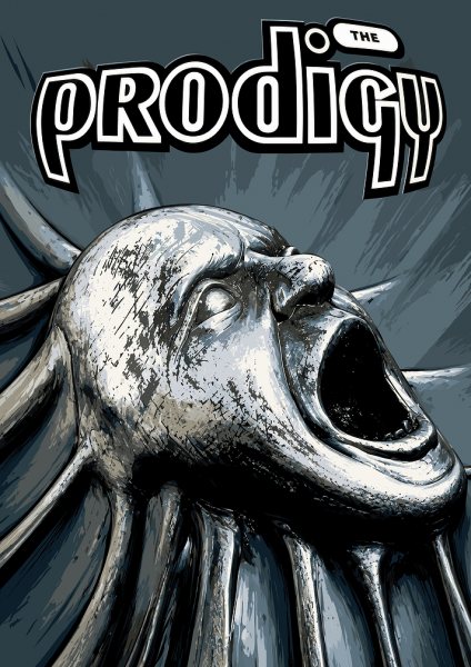 The Prodigy Screaming Face Müzik Posteri – Duvar Tablosu duvarda gerçek ölçek