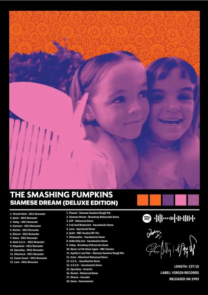 The Smashing Pumpkins Siamese Dream Album Müzik Posteri – Duvar Tablosu duvarda gerçek ölçek