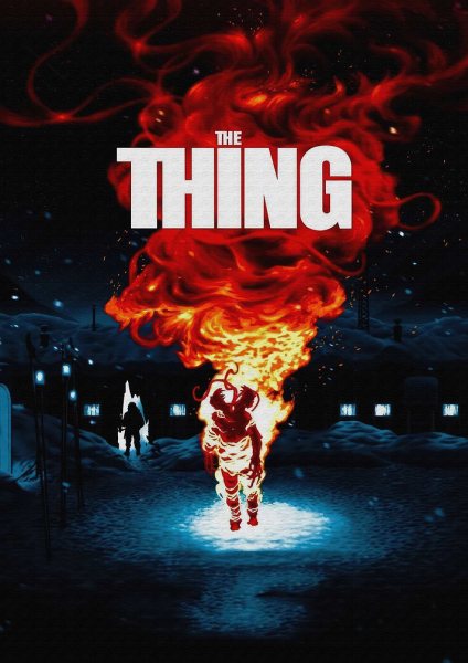 The Thing Movie Poster Art Film Posteri – Duvar Tablosu duvarda gerçek ölçek