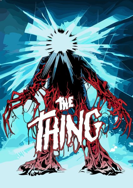 The Thing Movie Poster Art Film Posteri – Duvar Tablosu duvarda gerçek ölçek