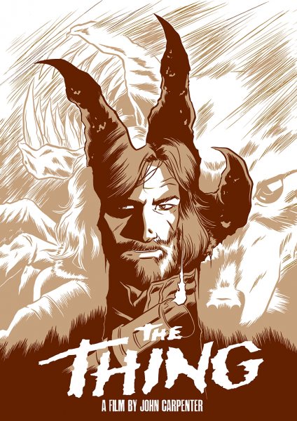 The Thing Movie Poster Art Film Posteri – Duvar Tablosu duvarda gerçek ölçek
