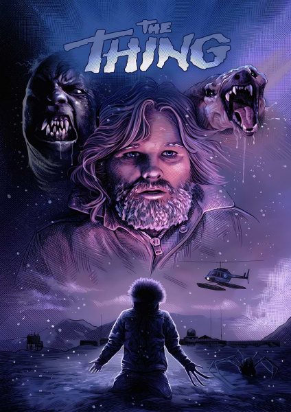 The Thing Movie Poster Art Film Posteri – Duvar Tablosu duvarda gerçek ölçek