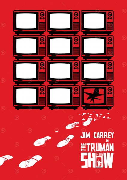 The Truman Show Film Posteri – Duvar Tablosu duvarda gerçek ölçek