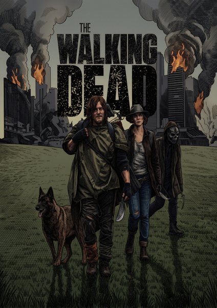 The Walking Dead Daryl and Maggie Film Posteri – Duvar Tablosu poster görseli