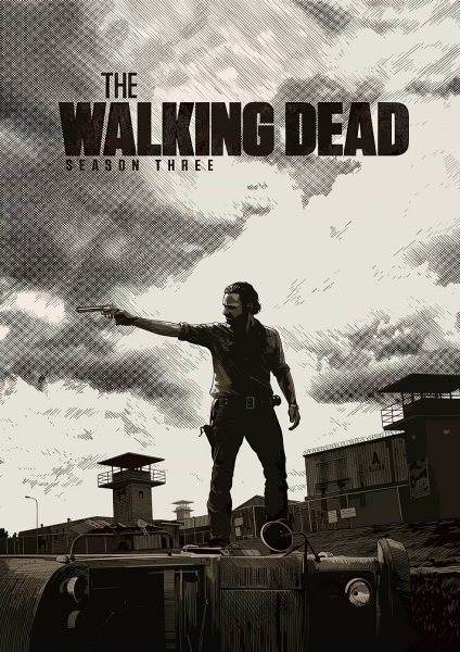 The Walking Dead Season Three Film Posteri – Duvar Tablosu duvarda gerçek ölçek