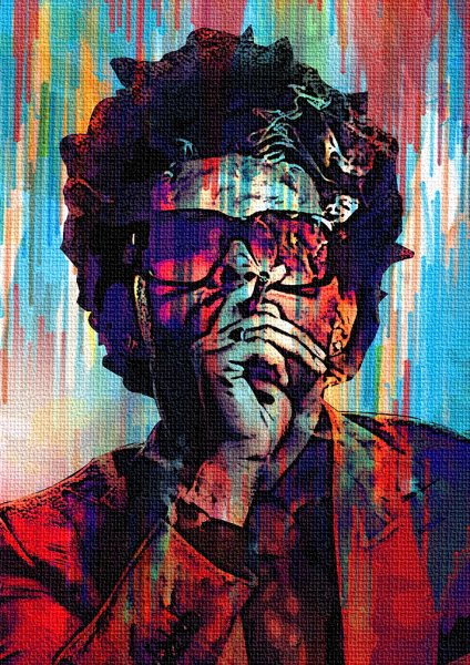 The Weeknd Müzik Posteri – Duvar Tablosu duvarda gerçek ölçek