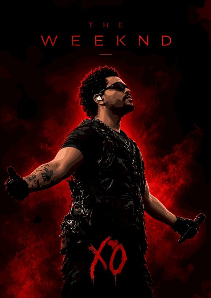 The Weeknd XO Red Müzik Posteri – Duvar Tablosu