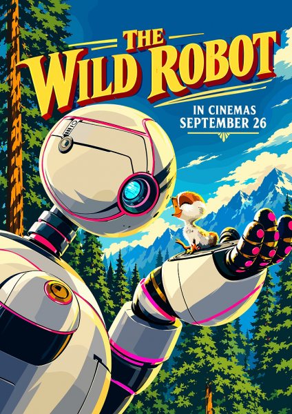 The Wild Robot Movie Film Posteri – Duvar Tablosu duvarda gerçek ölçek