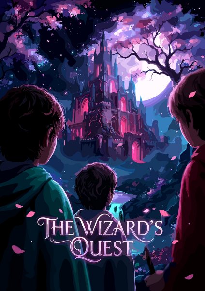 The Wizard's Quest Fantasy Film Posteri – Duvar Tablosu duvarda gerçek ölçek