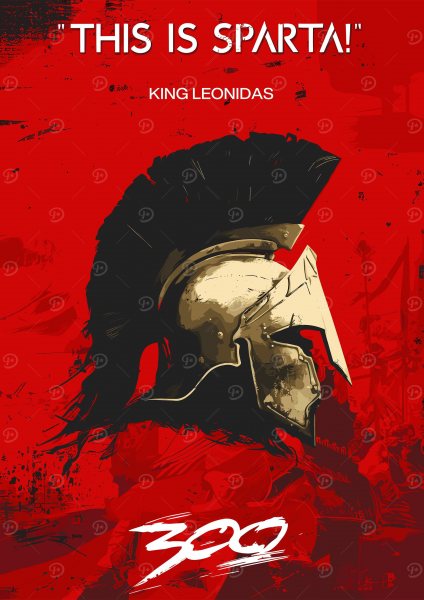 THIS IS SPARTA 300 Film Posteri – Duvar Tablosu duvarda gerçek ölçek