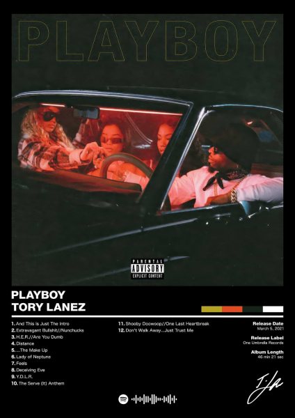 Tory Lanez - PLAYBOY Müzik Posteri – Duvar Tablosu poster görseli