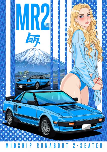 Toyota MR2 Araba Posteri – Duvar Tablosu