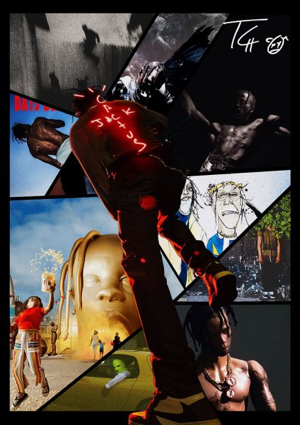 Travis Scott Collage Müzik Posteri – Duvar Tablosu duvarda gerçek ölçek