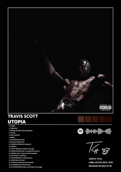 Travis Scott Utopia Album Cover Müzik Posteri – Duvar Tablosu poster görseli