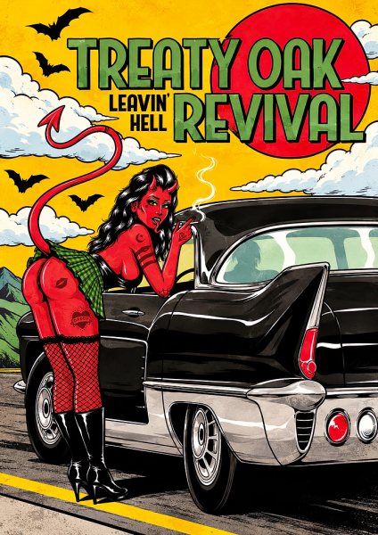 Treaty Oak Revival Leavin' Hell Müzik Posteri – Duvar Tablosu duvarda gerçek ölçek