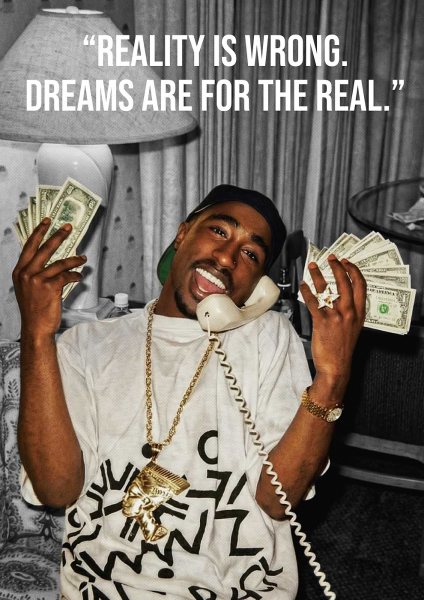 Tupac Shakur Inspirational Quote Müzik Posteri – Duvar Tablosu poster görseli
