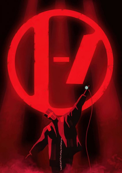 Twenty One Pilots Concert Art Müzik Posteri – Duvar Tablosu duvarda gerçek ölçek
