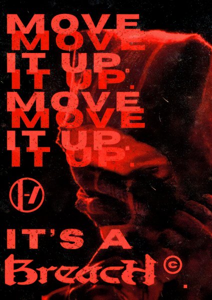 Twenty One Pilots - It's A Breach Müzik Posteri – Duvar Tablosu duvarda gerçek ölçek