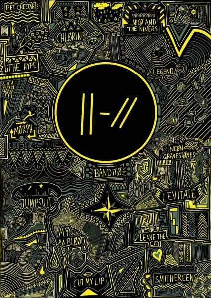 Twenty One Pilots Trench Album Art Müzik Posteri – Duvar Tablosu duvarda gerçek ölçek