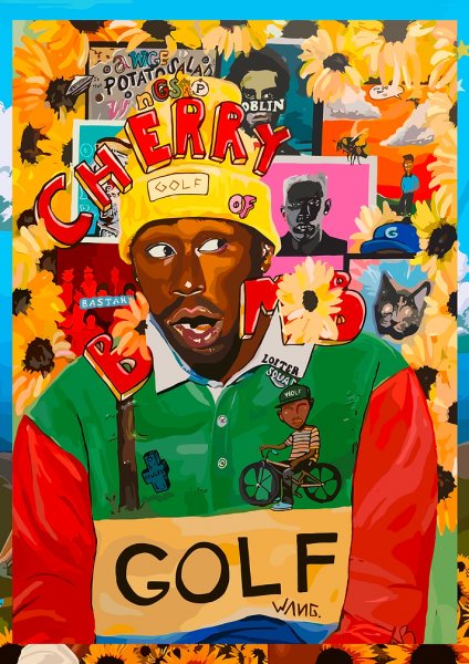 Tyler, the Creator Cherry Bomb Müzik Posteri – Duvar Tablosu duvarda gerçek ölçek