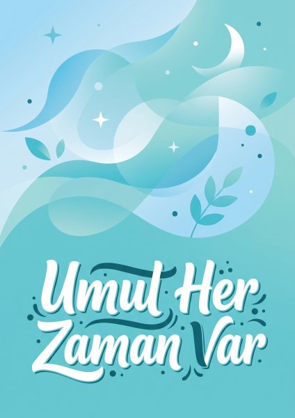 Umut Temalı Minimalist Tipografi Posteri – Tipografi Duvar Tablosu
