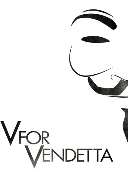 V For Vendetta Film Posteri – Duvar Tablosu duvarda gerçek ölçek