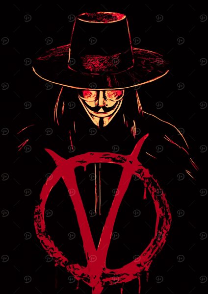 v for vendetta movie art Film Posteri – Duvar Tablosu duvarda gerçek ölçek