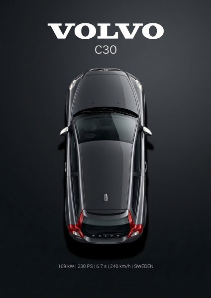 Volvo C30 Minimalist Car Araba Posteri – Duvar Tablosu