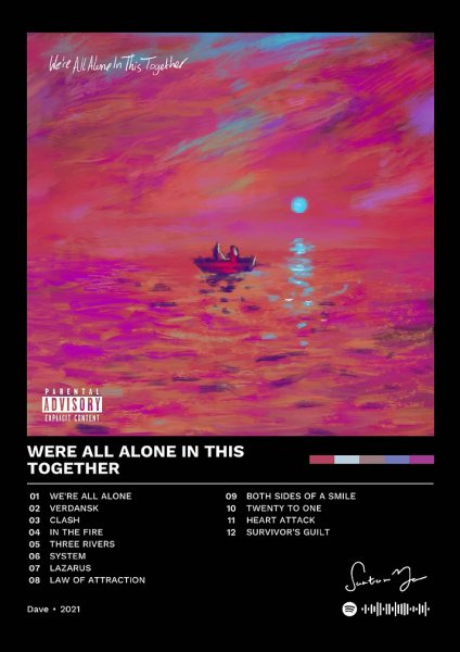 We're All Alone In This Together Müzik Posteri – Duvar Tablosu duvarda gerçek ölçek