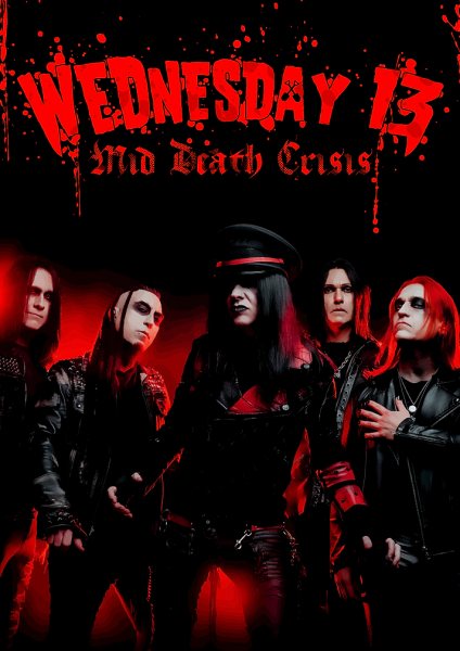 Wednesday 13 Mid Death Crisis Band Photo Müzik Posteri – Duvar Tablosu duvarda gerçek ölçek