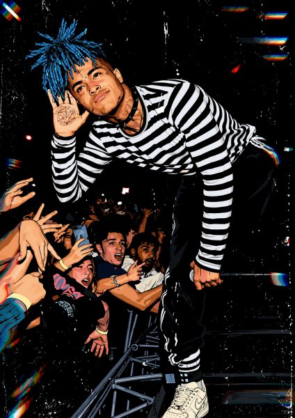 XXXTentacion Concert Performance Digital Art Müzik Posteri – Duvar Tablosu poster görseli
