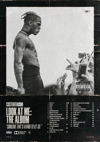 XXXTentacion Müzik Posteri – Duvar Tablosu duvarda gerçek ölçek