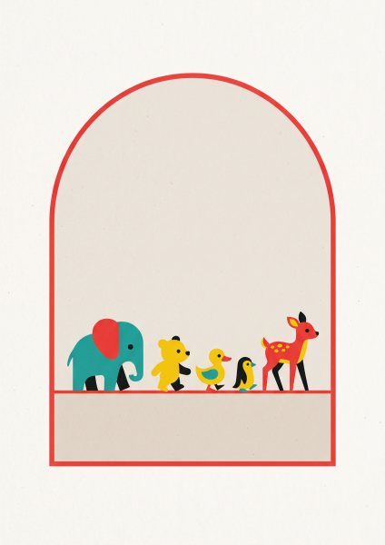 Yavru Hayvan Geçidi Posteri – Minimal Duvar Tablosu