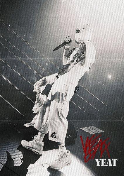 Yeat performing on stage Müzik Posteri – Duvar Tablosu duvarda gerçek ölçek