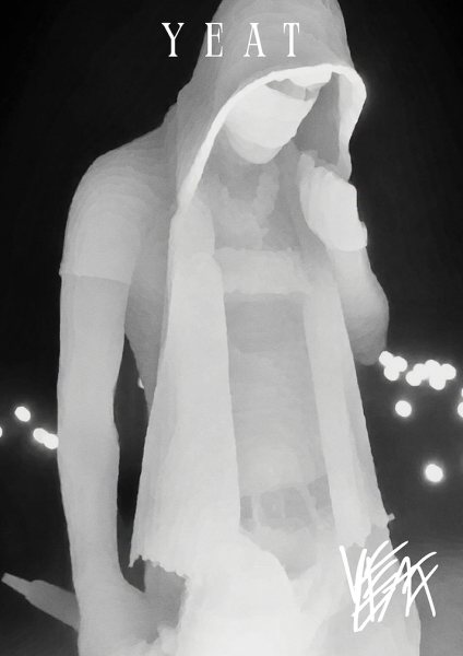 Yeat Thermal Style Portrait Müzik Posteri – Duvar Tablosu duvarda gerçek ölçek